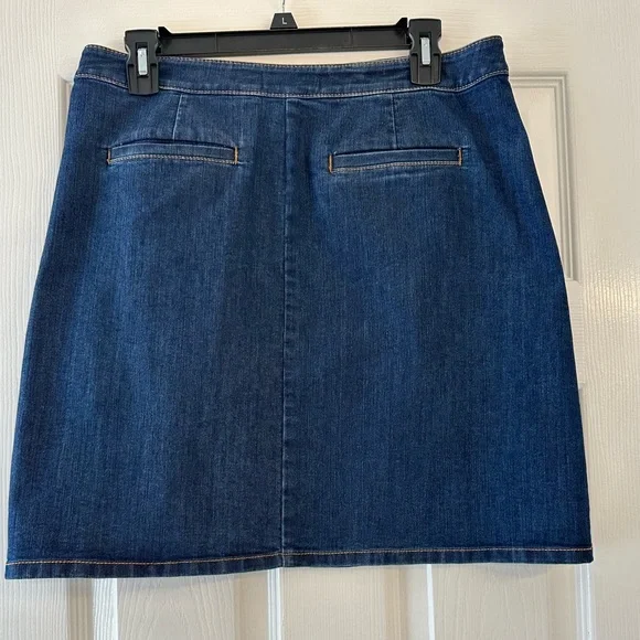 Ann Taylor loft denim skirt - Picture 2 of 5